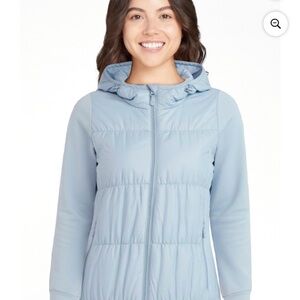Avia Light Blue Hooded Puffer Jacket for Kids